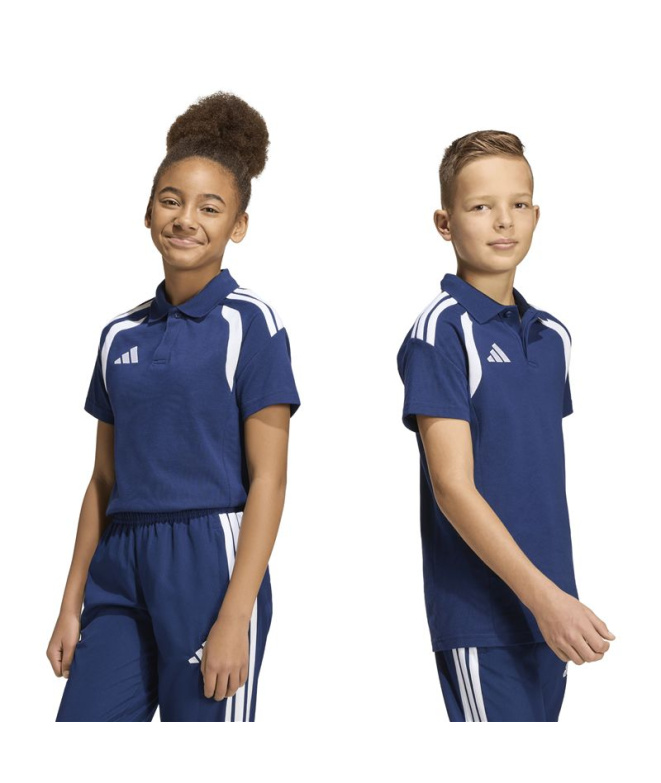 Polo Infantil adidas Tiro26L Futebol azul/branca