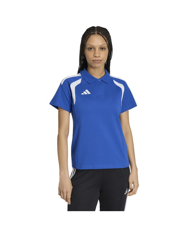 Polo Football Femme adidas Tiro26L bleu/blanc