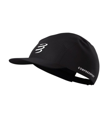 Gorra de Running Compressport 5 Panel Negro