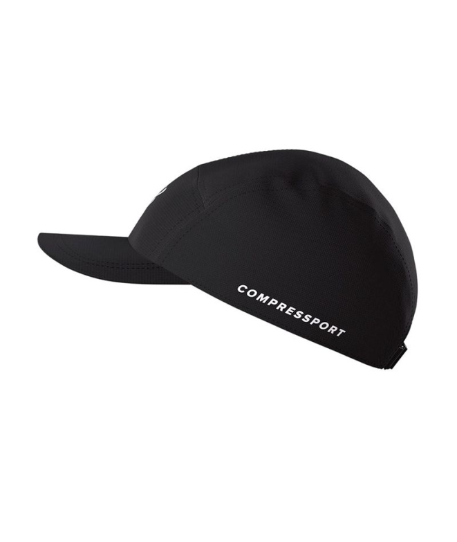 Casquette Running noire à 5 panneaux Compressport