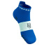 Meias Running Compressport Pro Racing V4.0 Run Low, azul royal/branco