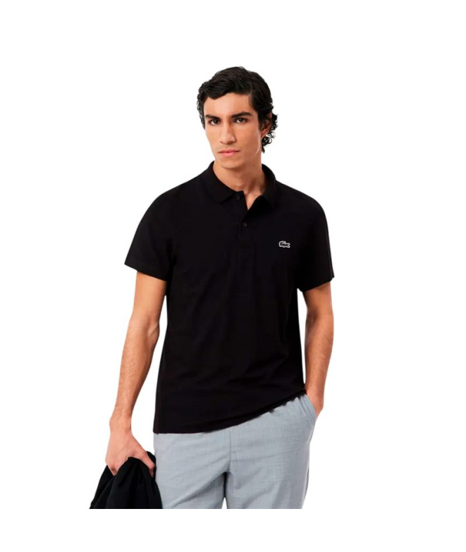 Polo Tennis noir Lacoste Core Performance Homme