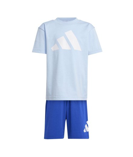 Conjunto Lk Bl T adidas Set 160 Infantil Azul Brilhante /...