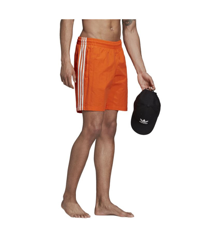Fato de banho adidas 3 Bandas laranja Homem...
