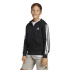 Sweat Enfant adidas 3-Stripes FL FZ HD Noir/Blanc