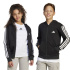 Sweat Enfant adidas 3-Stripes FL FZ HD Noir/Blanc