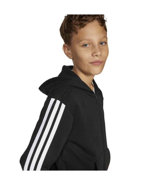 Moletom Infantil adidas 3-Stripes FL FZ HD,...