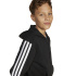Moletom Infantil adidas 3-Stripes FL FZ HD, preto/branco