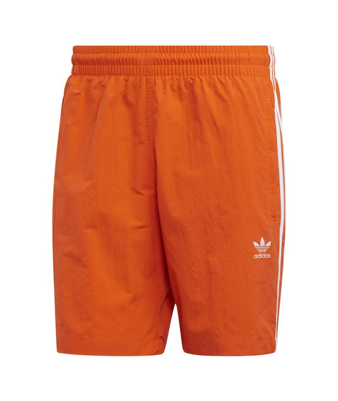 Maillot de bain adidas 3 bandes orange Homme...