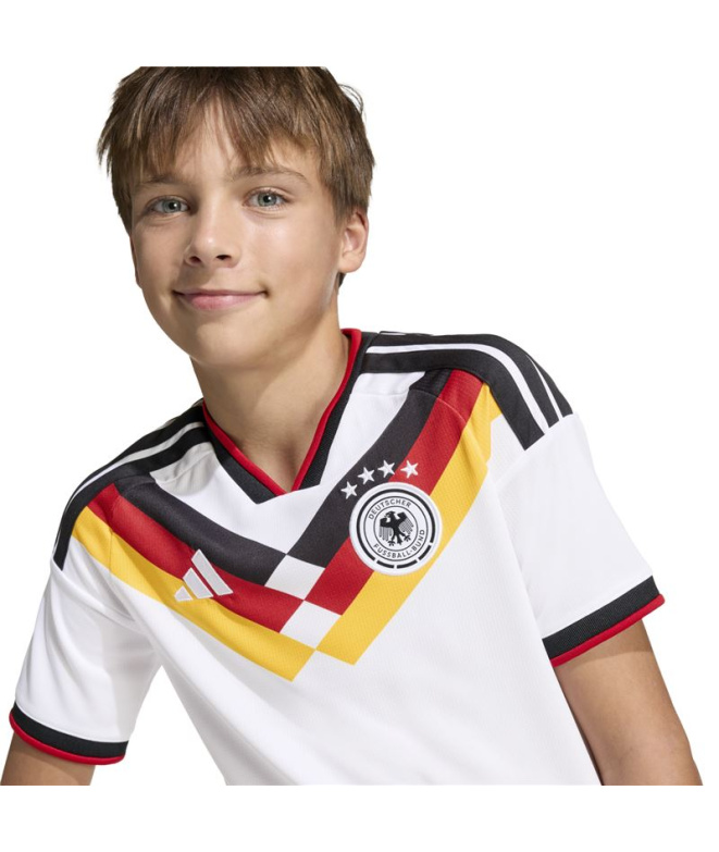 Camiseta Futebol Infantil adidas Dfb H Jsy branca