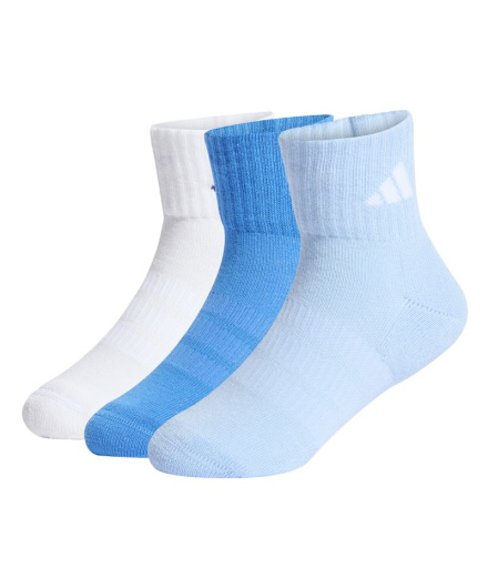 Meias Infantil adidas Kd Ank 3P Azul/Branco/Azul