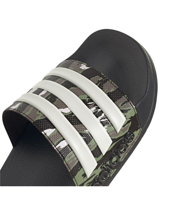 Tongs de douche adidas Adilette Noir/Gris/Vert