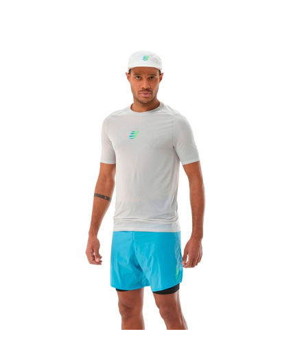 T-shirt Trail gris à manches courtes Homme Compressport...
