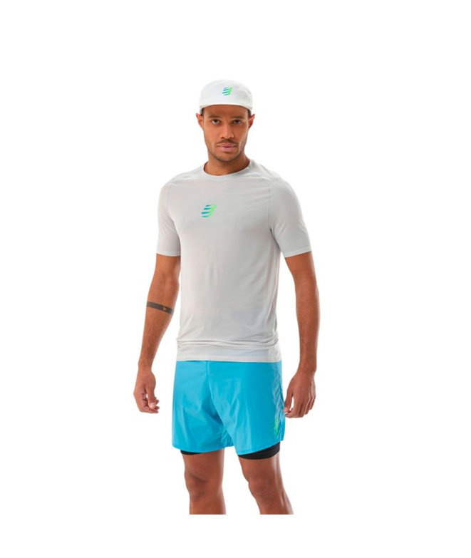 T-shirt Trail gris à manches courtes Homme...