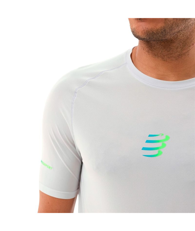 T-shirt Trail gris à manches courtes Homme...