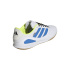 Sapatilhas Futsal adidas Super Sala III, pretas, azuis e amarelas.