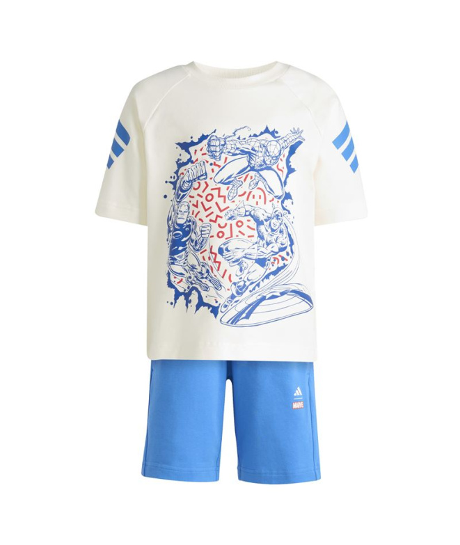 Ensemble Enfant adidas Marvel Avengers blanc/bleu