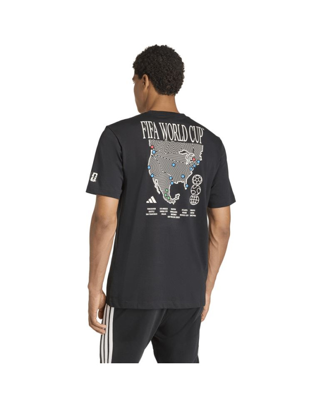 Camiseta preta Homem adidas Graphic FIFA WC