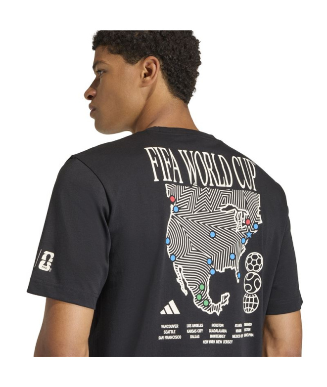 Camiseta preta Homem adidas Graphic FIFA WC