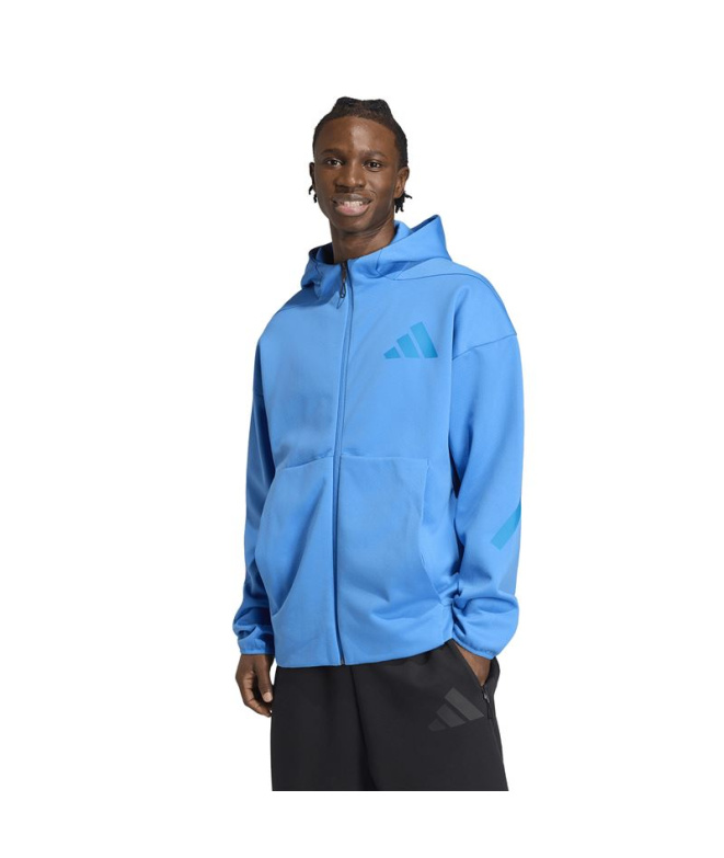 Chaqueta adidas Z.N.E. Full Zip Hombre Rayo Azul