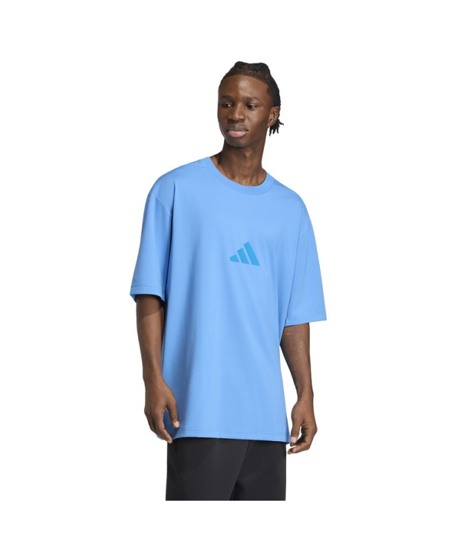 T-shirt bleu adidas ZNE Lo Homme