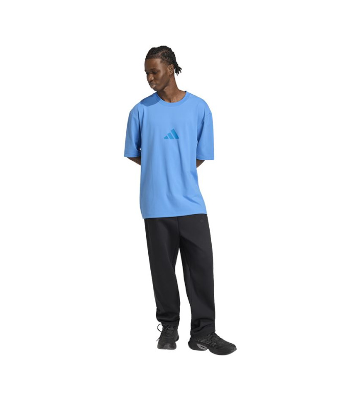 T-shirt bleu adidas ZNE Lo Homme