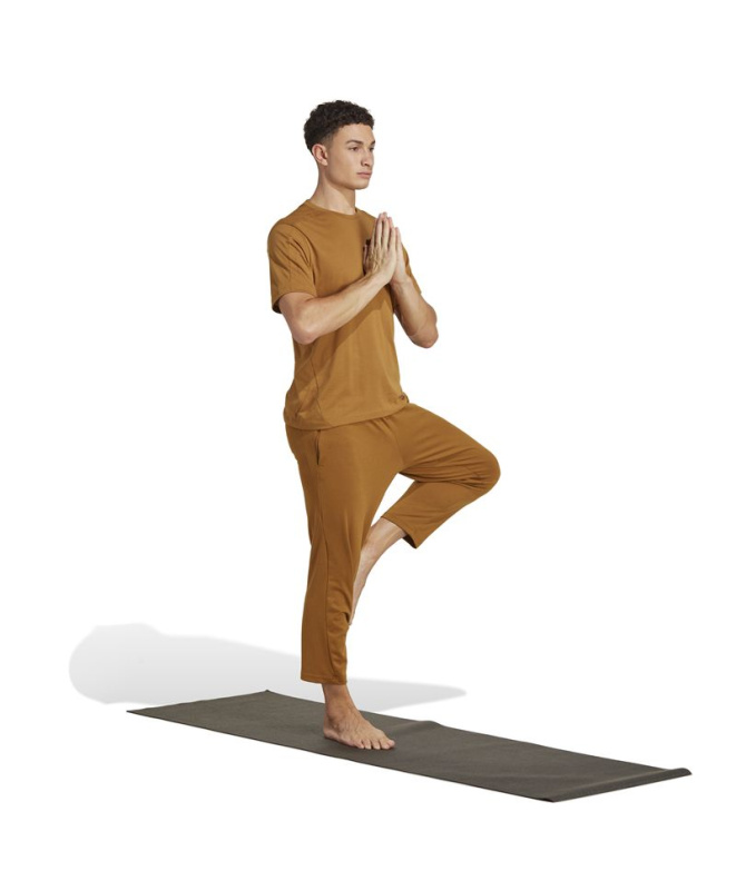 Camiseta Homem adidas Yoga Base laranja Fitness