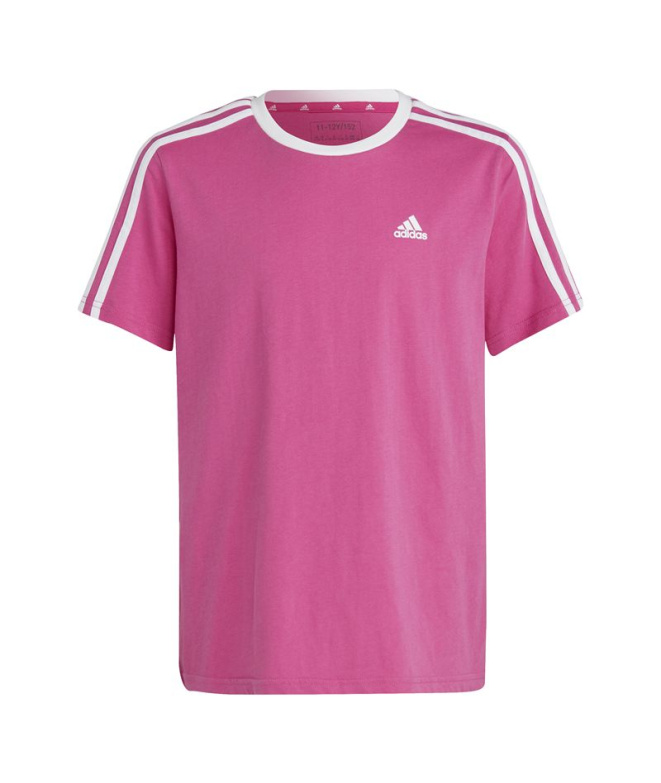 T-shirt rose en coton adidas Essentials Fille
