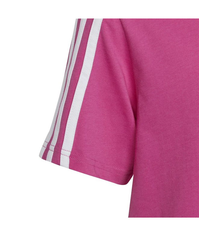 Camiseta rosa de algodão adidas Essentials Menina