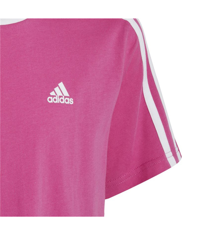 T-shirt rose en coton adidas Essentials Fille