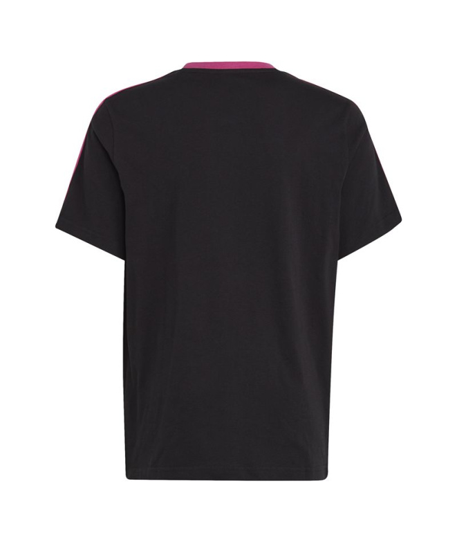 Camiseta adidas Essentials de algodão preta Menina