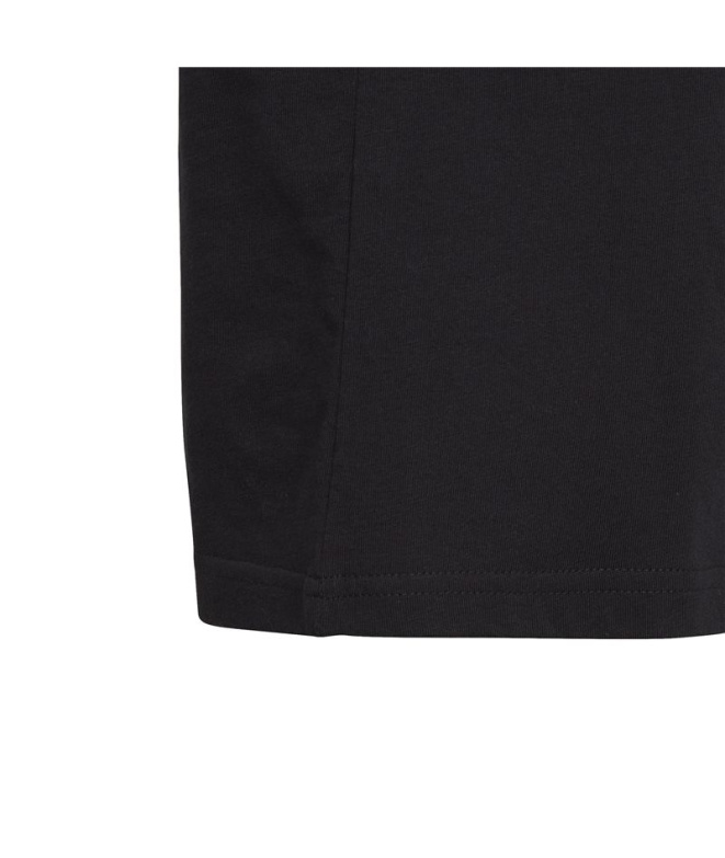 Camiseta adidas Essentials de algodão preta Menina