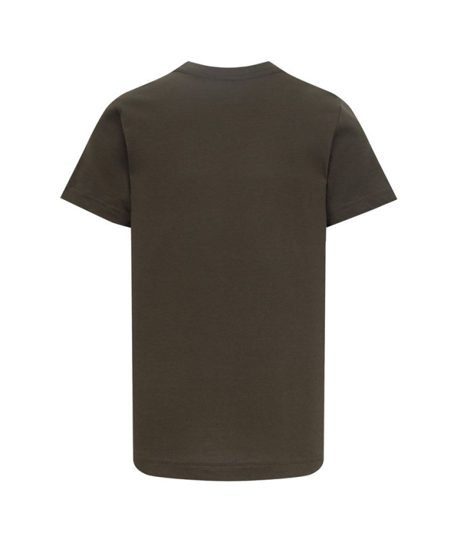 Camiseta Menino cáqui com o emblema Nike Club+