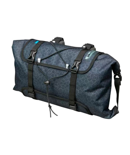 Bolsa Guidão Gravel PRO preta com estampa cinza / 8L