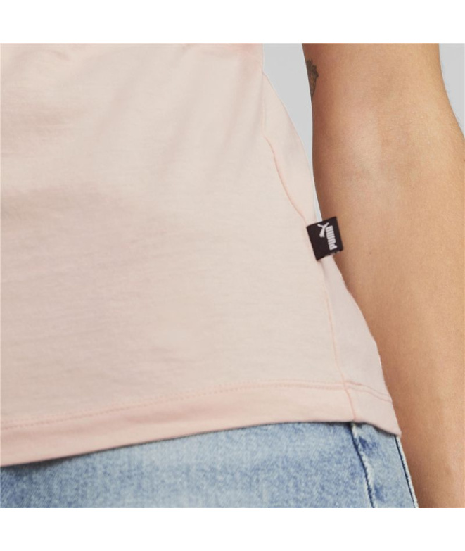T-shirt rose brodé Puma Essentials+ Femme