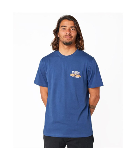 Camiseta Homem Rip Curl Casual Paradise F&B na cor azul...