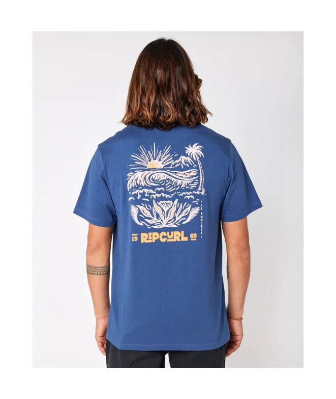 Camiseta Homem Rip Curl Casual Paradise F&B na...