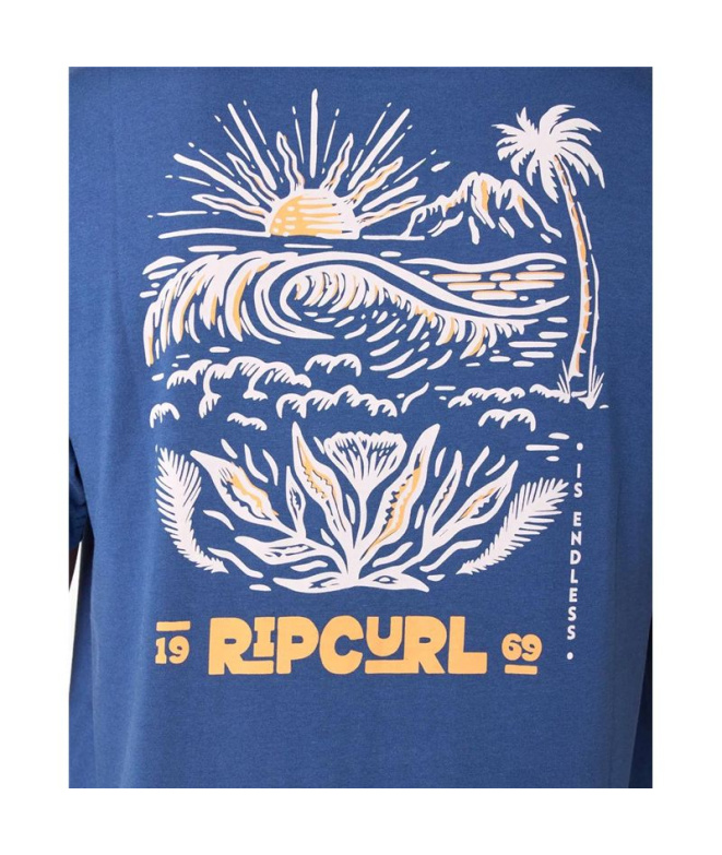 T-shirt bleu marine Rip Curl Décontracté...