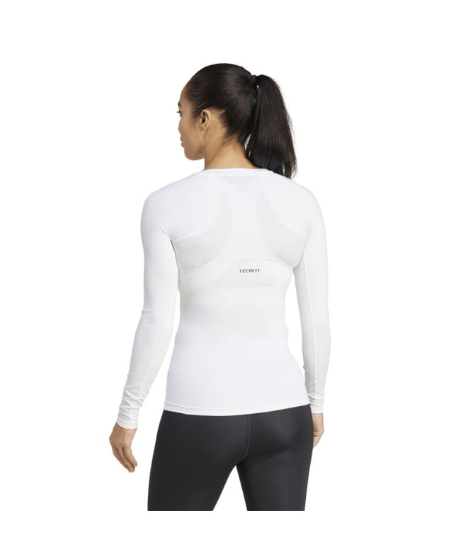 T-shirt Fitness adidas Tech Fit LS Femme blanc
