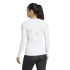 Camiseta Mulher adidas Tech Fit Ls Fitness branca.