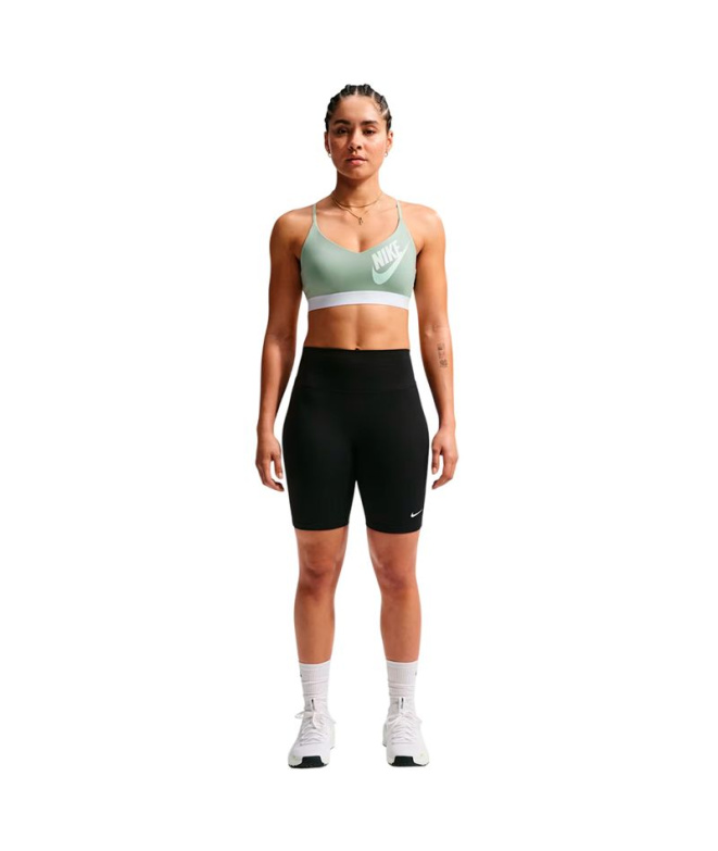 Sutiã esportivo Fitness Mulher Nike Ls Logo cinza