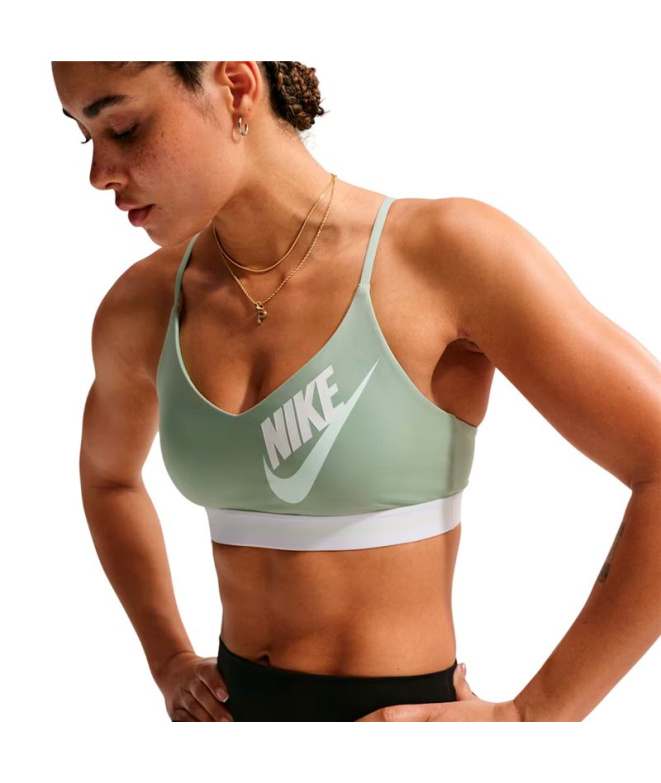 Sutiã esportivo Fitness Mulher Nike Ls Logo cinza
