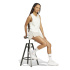 T-shirt adidas Soft Lux Femme , couleur blanc cassé