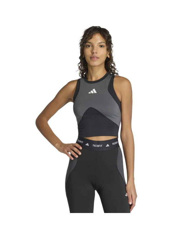 T-shirt Fitness Femme adidas TF CB Noir/Carbone