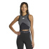 Camiseta Mulher adidas TF CB para Fitness , preta/carbono