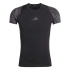 Camiseta Fitness Homem adidas Techfit Aop preta/cinza
