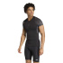Camiseta Fitness Homem adidas Techfit Aop preta/cinza