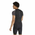 Camiseta Fitness Homem adidas Techfit Aop preta/cinza