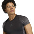 Camiseta Fitness Homem adidas Techfit Aop preta/cinza