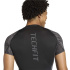 Camiseta Fitness Homem adidas Techfit Aop preta/cinza